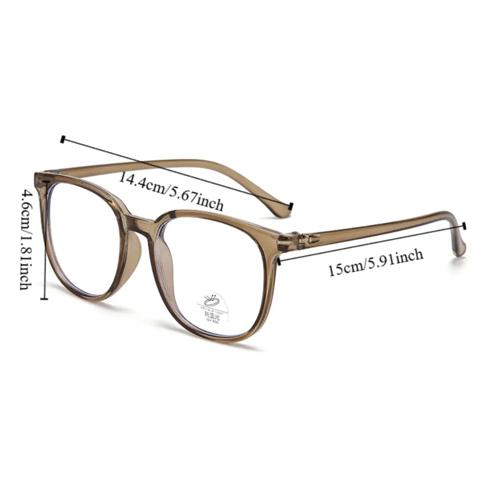 Transparent Anti-blue Light Glasses Lightweight Anti Radiation Square Frame Myopia Glasses Retro Eye Protective