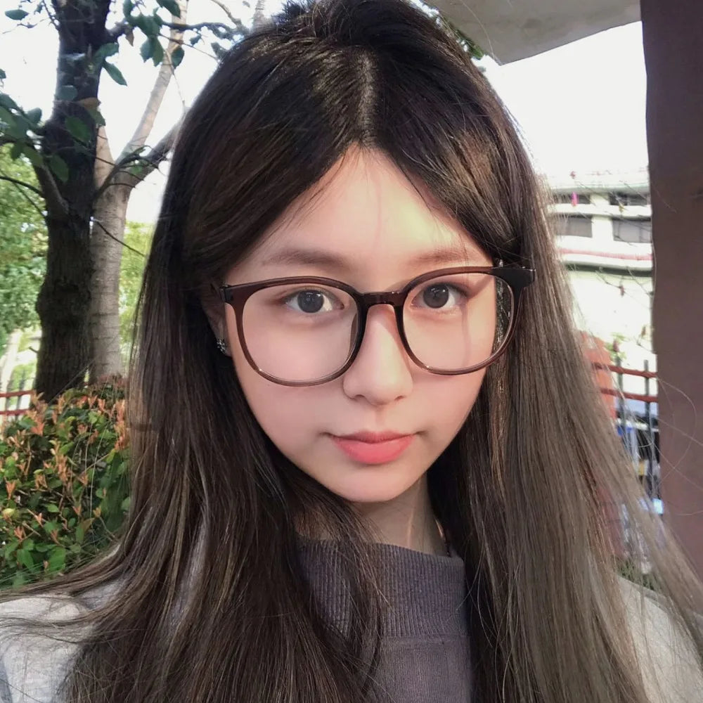 Transparent Anti-blue Light Glasses Lightweight Anti Radiation Square Frame Myopia Glasses Retro Eye Protective