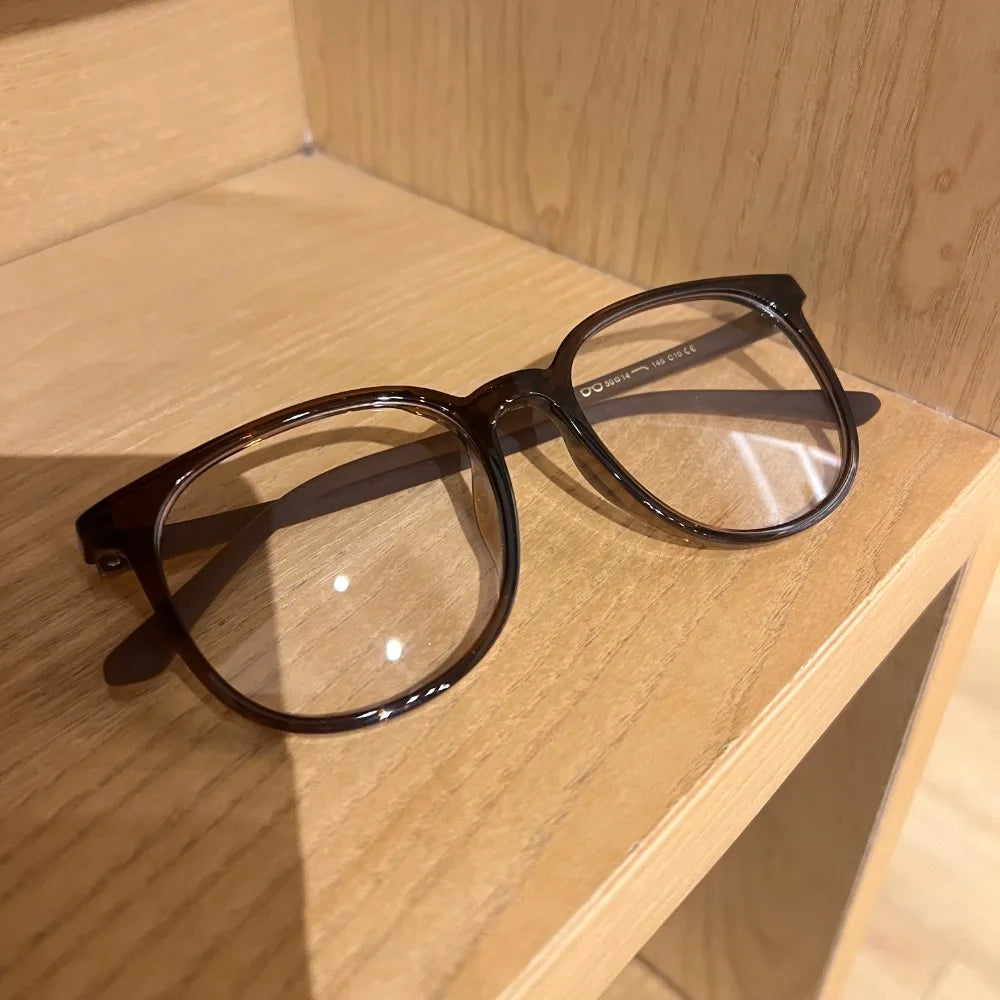 Transparent Anti-blue Light Glasses Lightweight Anti Radiation Square Frame Myopia Glasses Retro Eye Protective