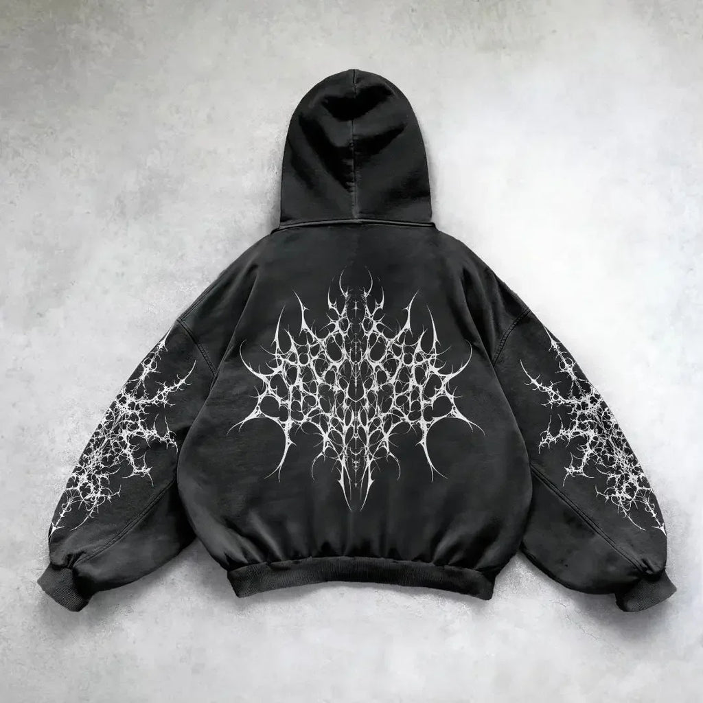 Y2k Zip Up Hoodies New Harajuku Hip Hop Long Sleeve Coats Loose Hooded Vintage Fashion Street Jacket Sweatshirt Men and Women