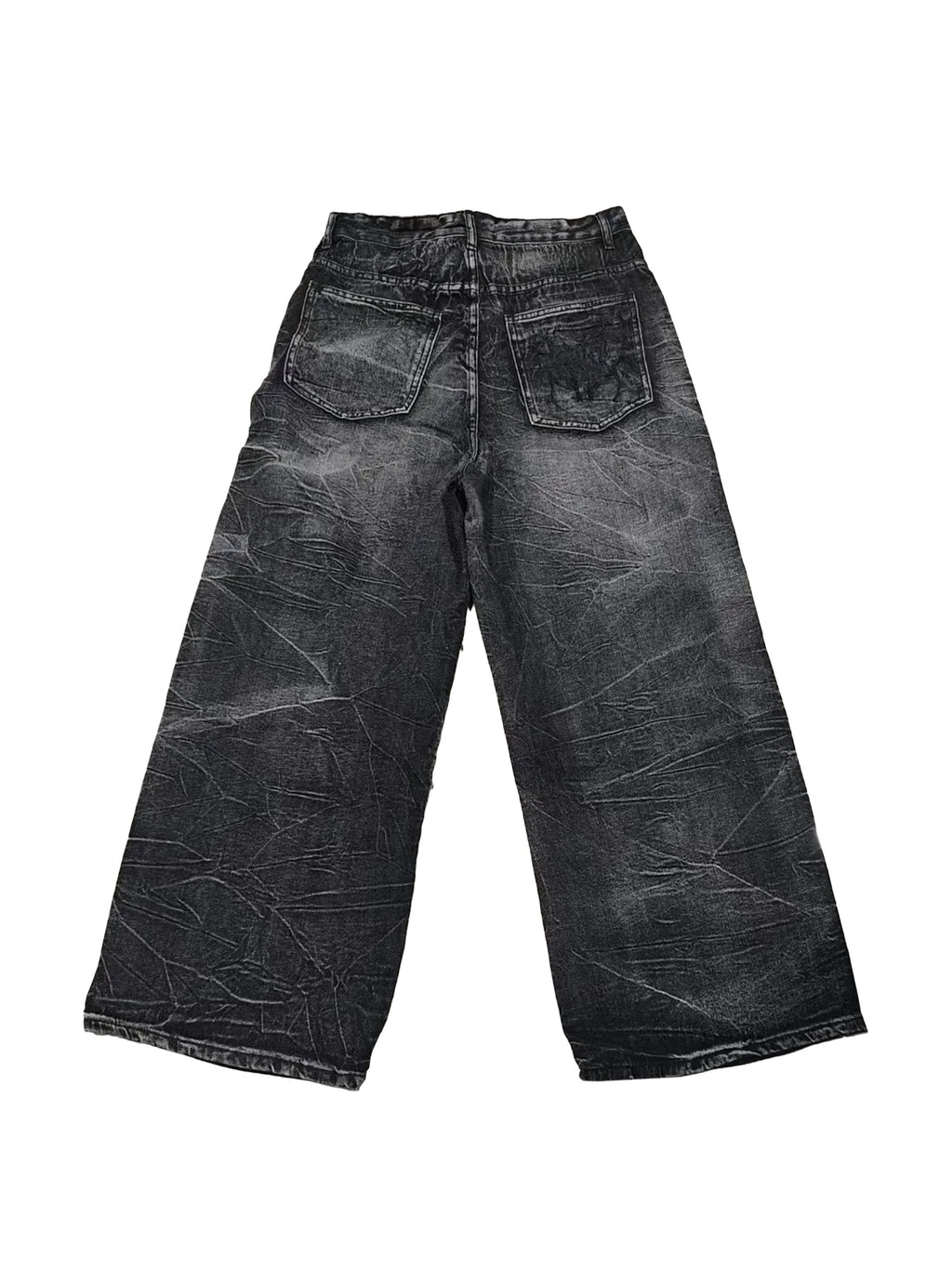 Y2K Retro Oversized Baggy Unisex Mopping Pants Phantom Jeans Men High Street Spider Embroidered Patch Hip Hop Streetwear Gothic