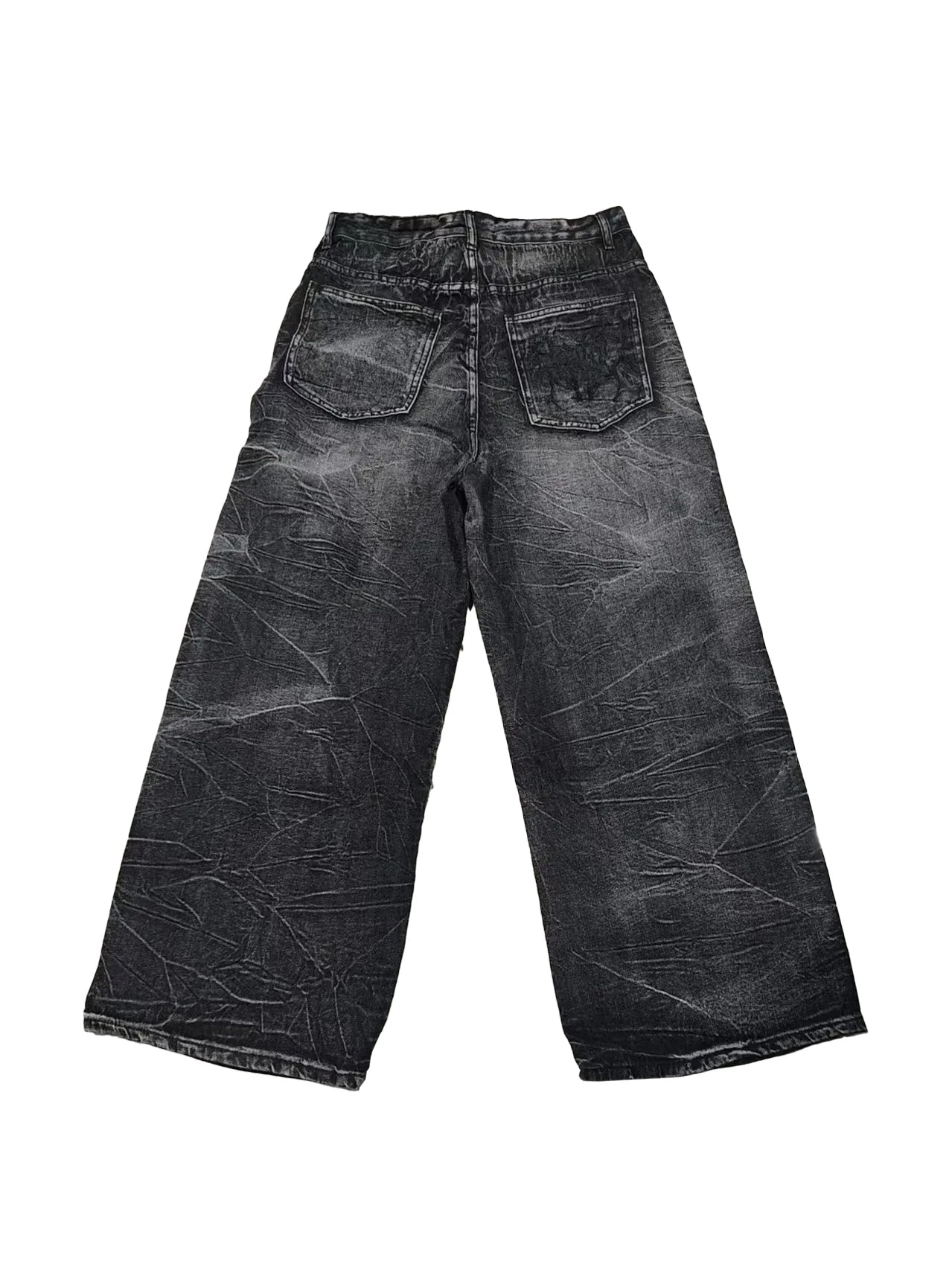 Y2K Retro Oversized Baggy Unisex Mopping Pants Phantom Jeans Men High Street Spider Embroidered Patch Hip Hop Streetwear Gothic