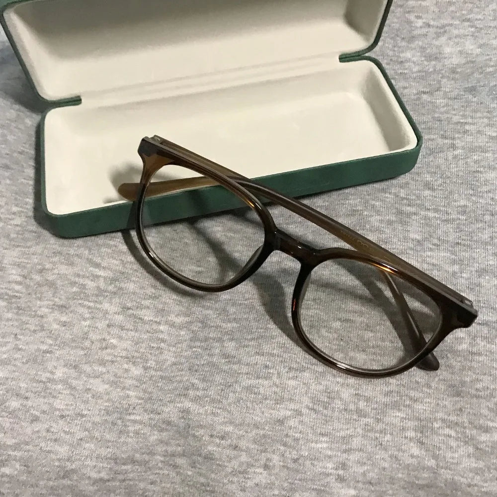Transparent Anti-blue Light Glasses Lightweight Anti Radiation Square Frame Myopia Glasses Retro Eye Protective