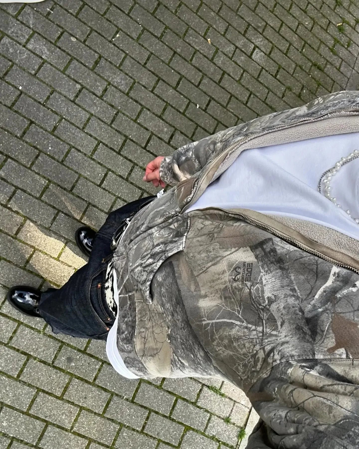 Hoodie Y2K Retro zip up Camouflage Pattern zipper Sweatshirt High Street Hip Hop Streetwear Oversized Unisex Camo Hoodie