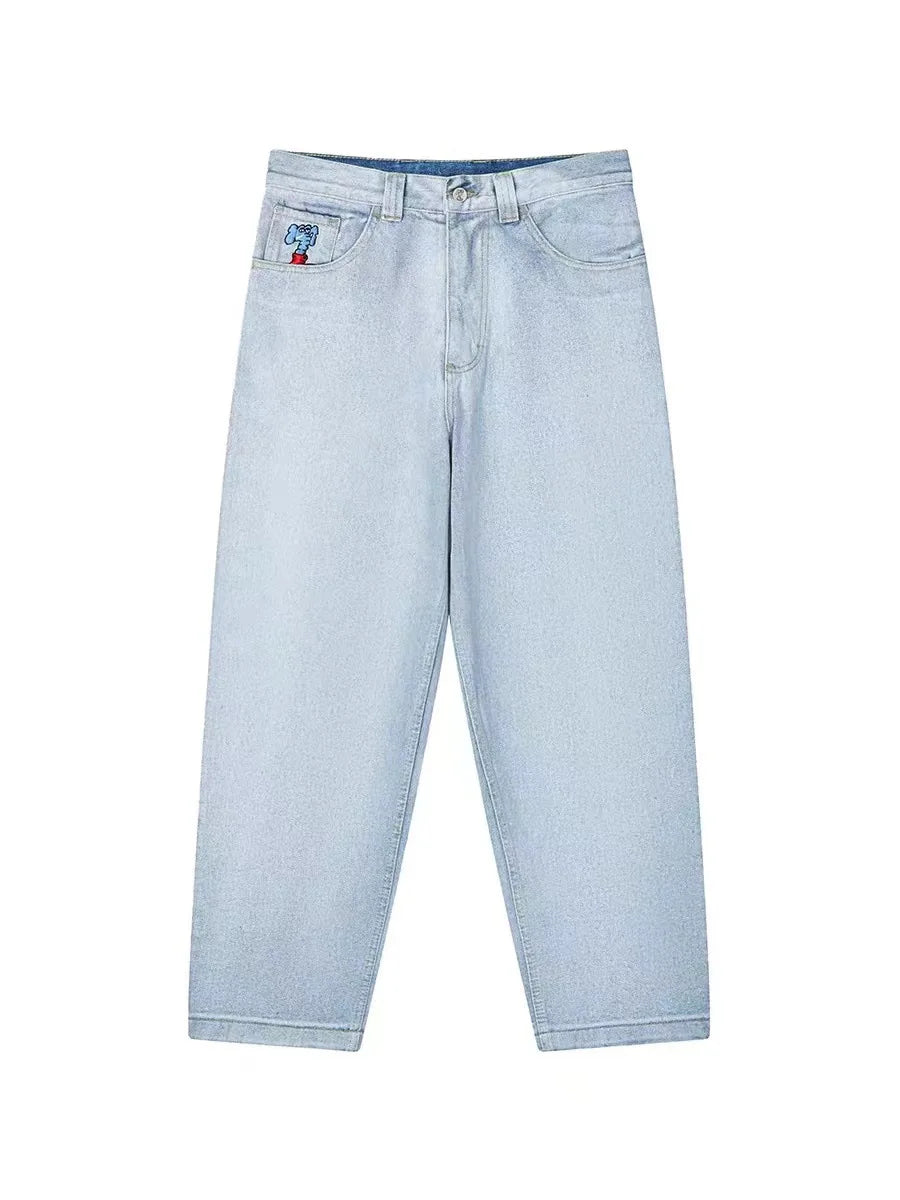 Streetwear New Fashion Oversized Print Baggy Jeans Y2K Harajuku Hip-hop Vintage Pop Gothic High Waist Wide-leg Pants Trousers