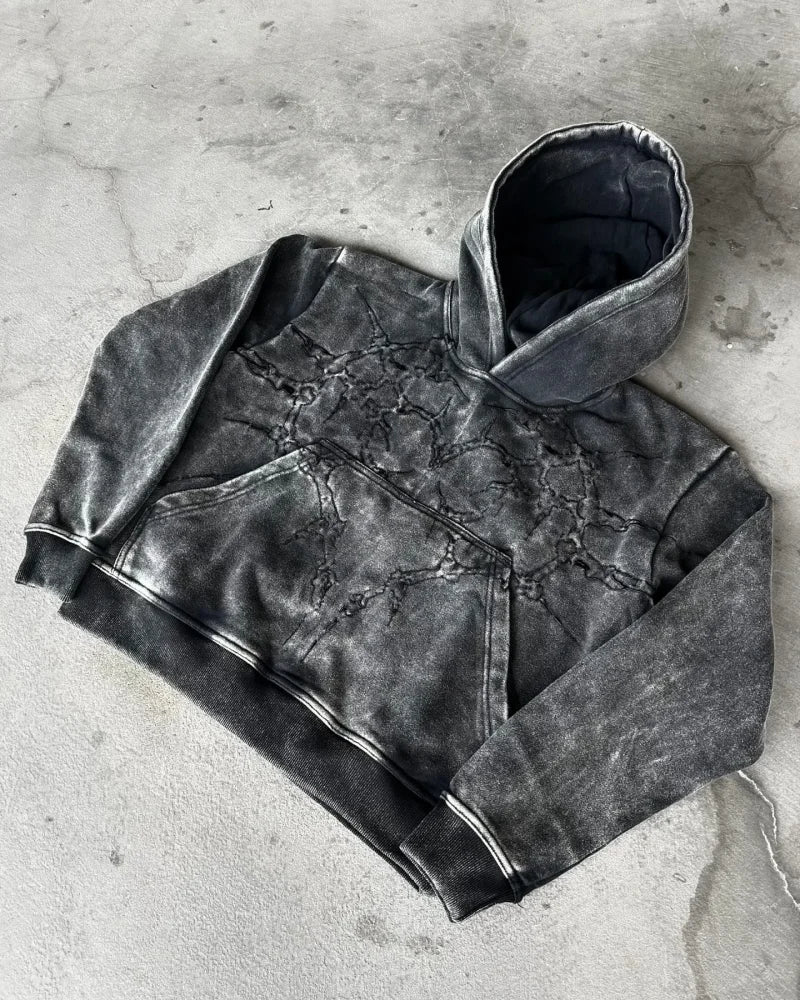Y2k Zip Up Hoodies New Harajuku Hip Hop Long Sleeve Coats Loose Hooded Vintage Fashion Street Jacket Sweatshirt Men and Women