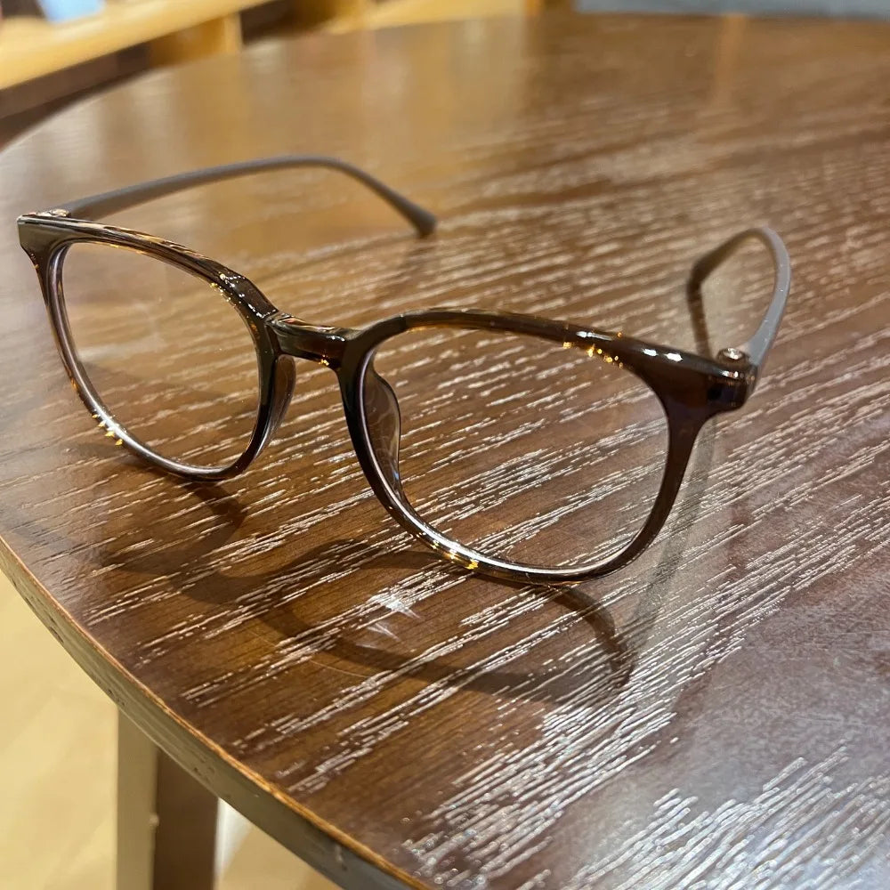 Transparent Anti-blue Light Glasses Lightweight Anti Radiation Square Frame Myopia Glasses Retro Eye Protective